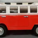 Elektrische 12 volt Samba kinderauto VW bus rood